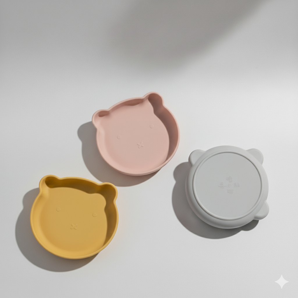 Assiette à ventouse ourson