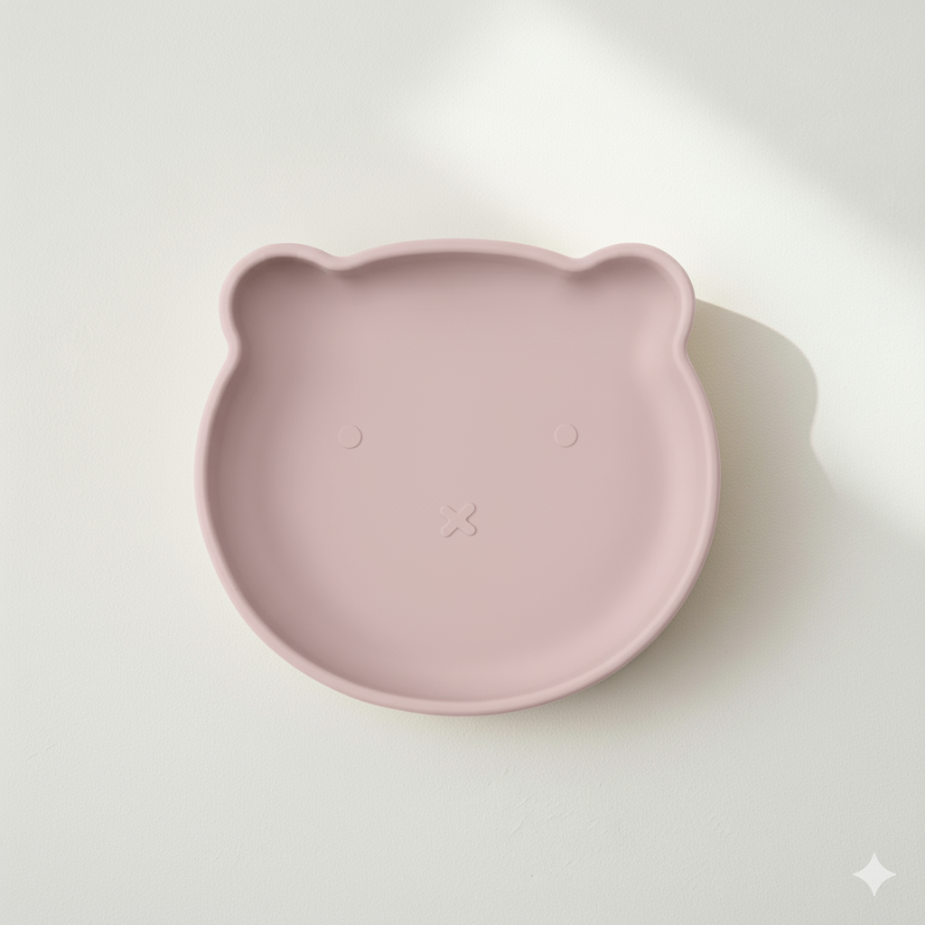 Assiette à ventouse ourson