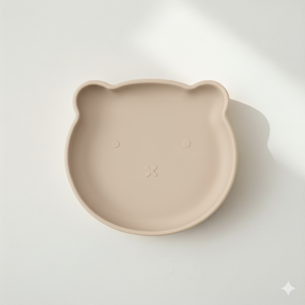 Assiette à ventouse ourson