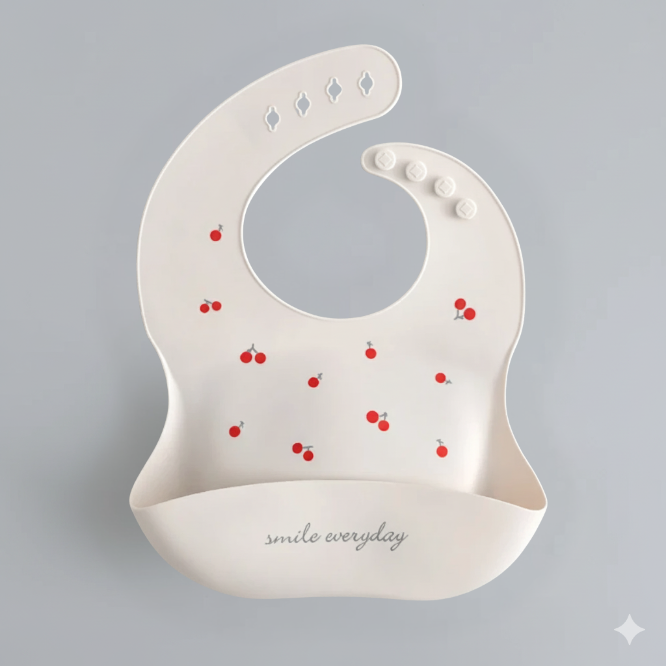 Bavoir à motifs avec récupérateur