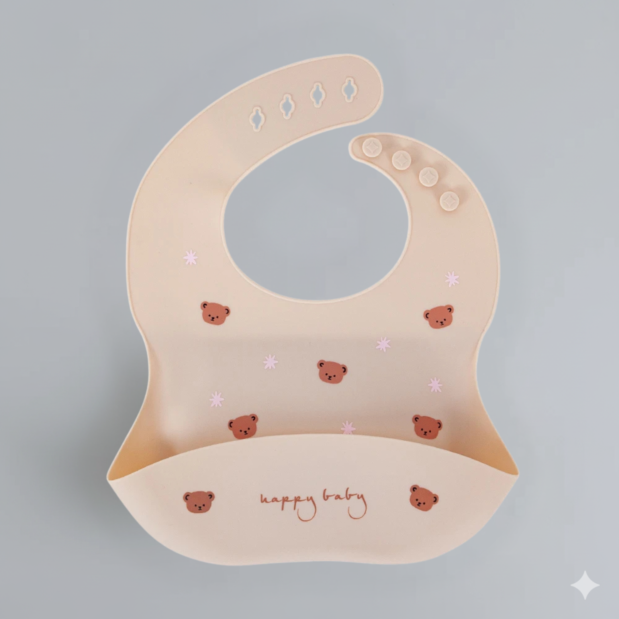 Bavoir à motifs avec récupérateur