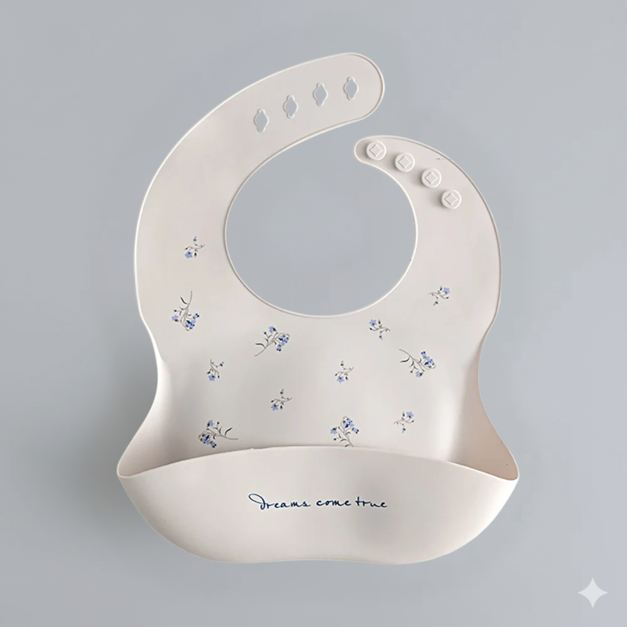 Bavoir à motifs avec récupérateur