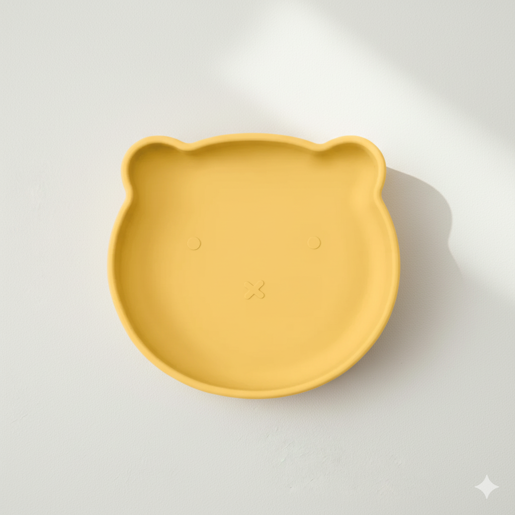 Assiette à ventouse ourson