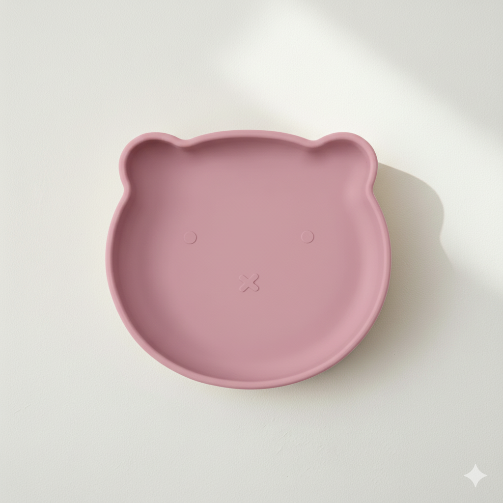 Assiette à ventouse ourson