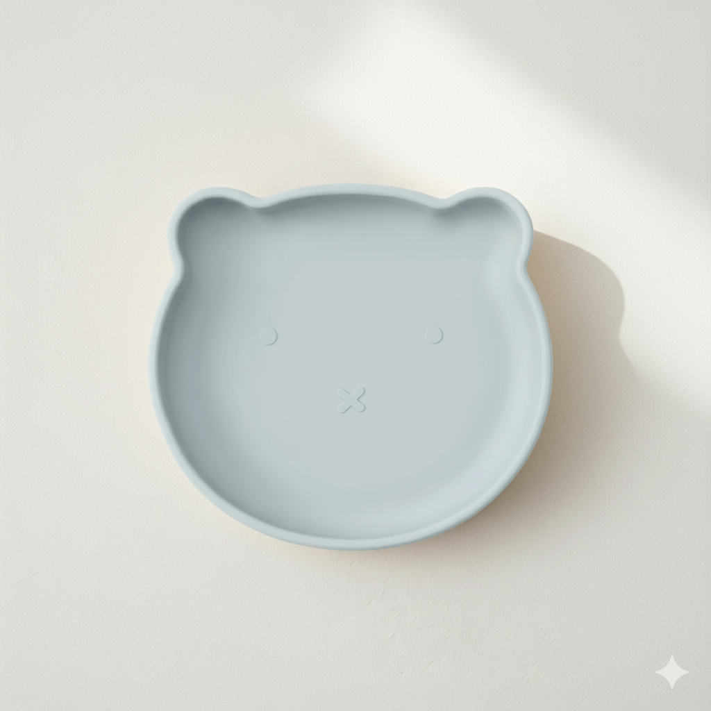 Assiette à ventouse ourson